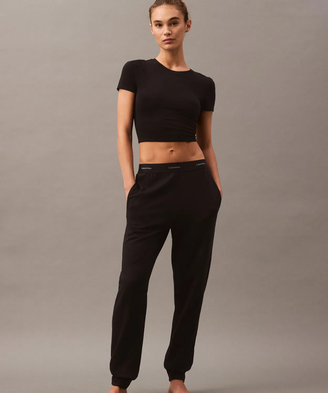 Джоггеры из французского трикотажа Calvin Klein, серые — фото 2