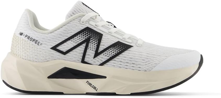 Детские кроссовки New Balance FuelCell Propel V5 Bungee (унисекс), белый/черный — фото 3