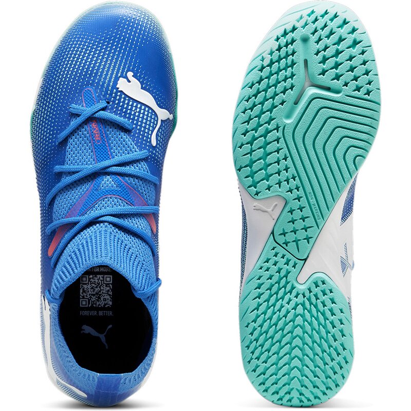 Бутсы для мини-футбола Future 7 Match It + Mid JR Puma, цвет bluemazing-puma white-electric peppermint — фото 2