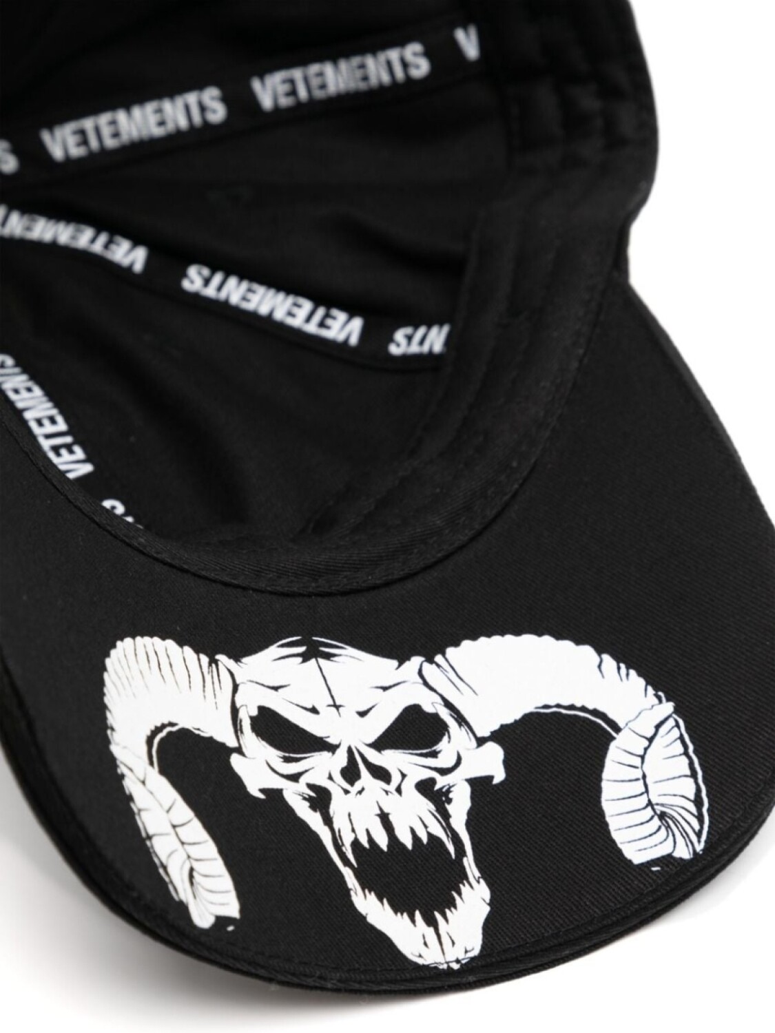 

VETEMENTS хлопковая кепка с вышитым логотипом, черный