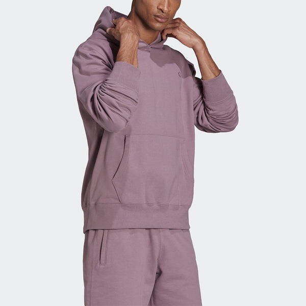 Толстовка Men's adidas originals C Hoody Ft Casual Sports Hooded Long Sleeves Light Purple, фиолетовый — фото 4