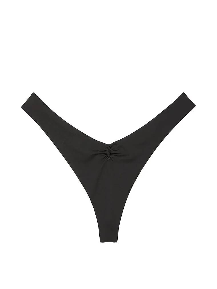 Незаменимые трусики-стринги с зауженными штанинами Victoria'S Secret Swim, Pure Black — фото 4