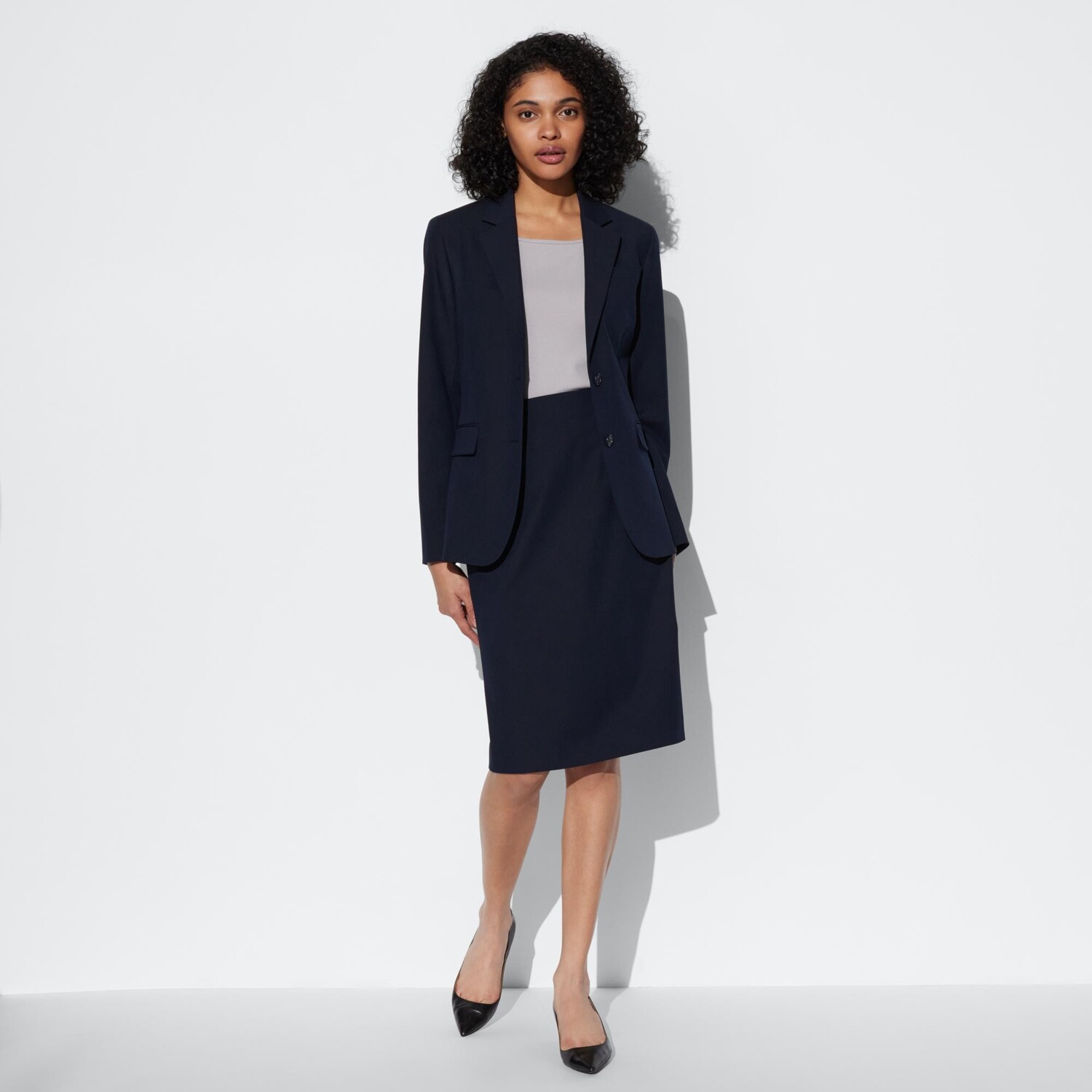 

Юбка эластичная Uniqlo, темно-синий
