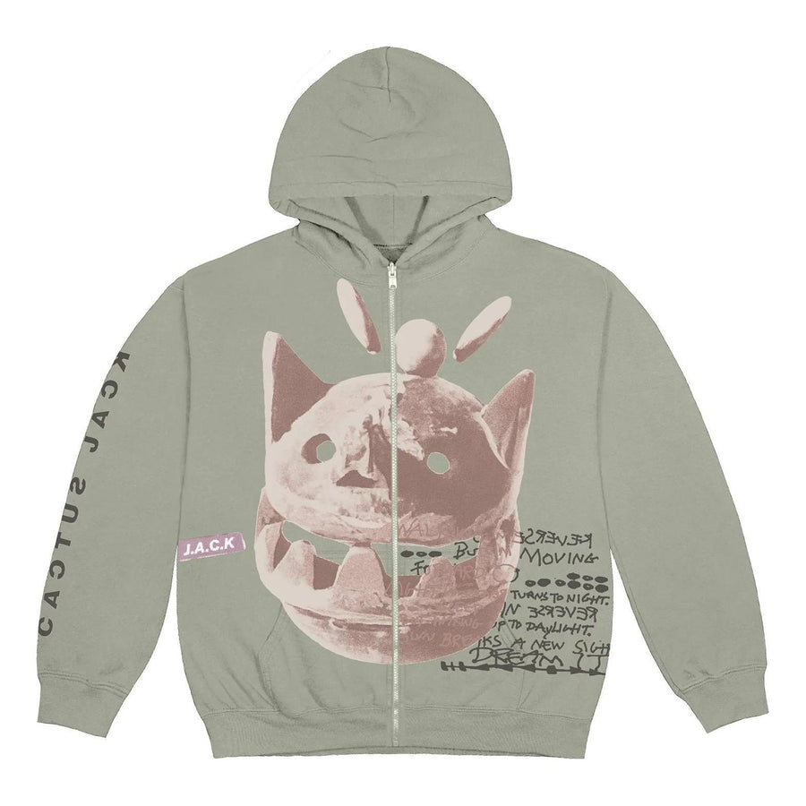 

Куртка Travis Scott Cactus Jack New Sight Zip Up Hoodie 'Sage', зеленый