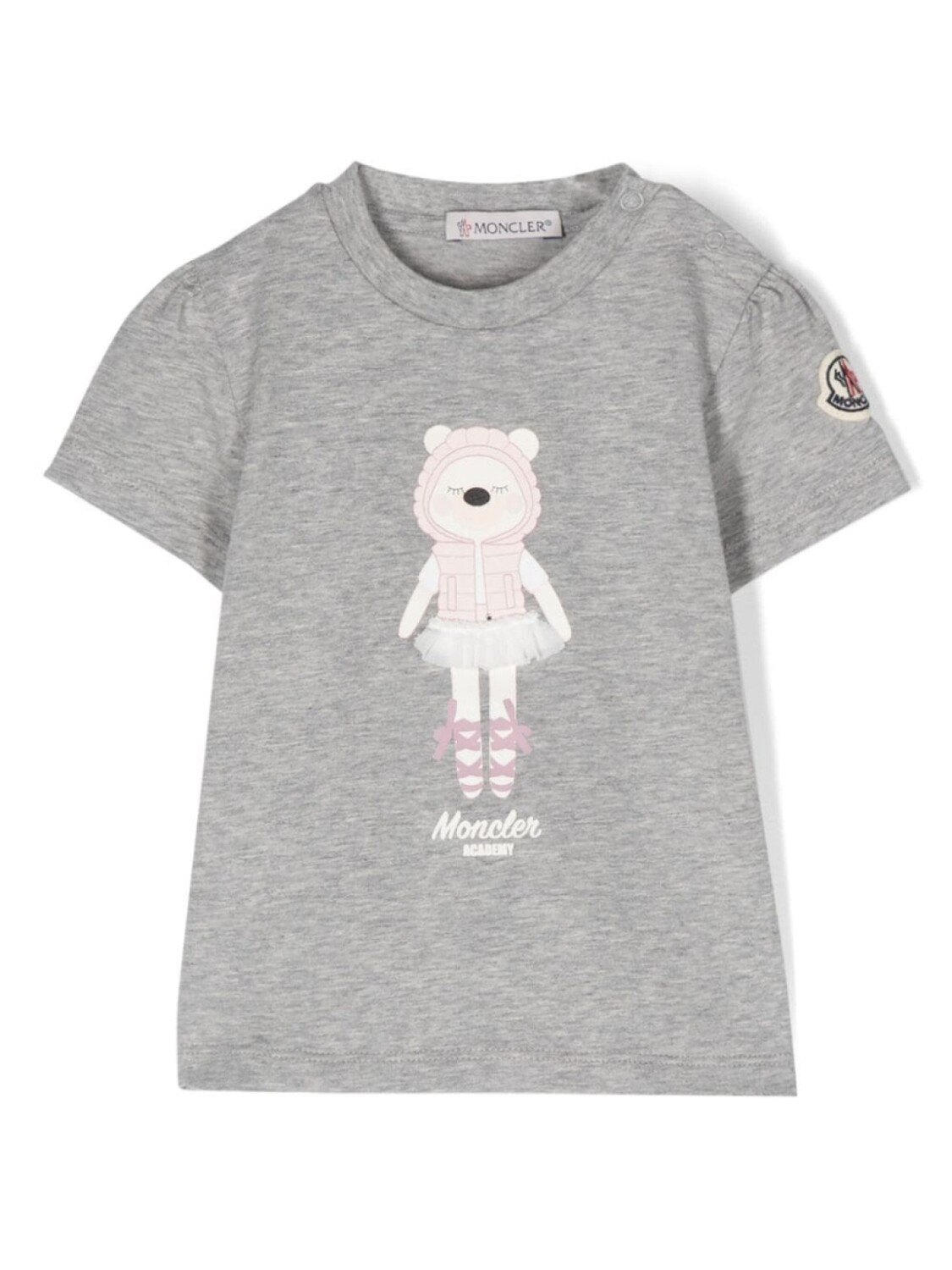 

Moncler Enfant футболка с принтом Teddy Bear, серый