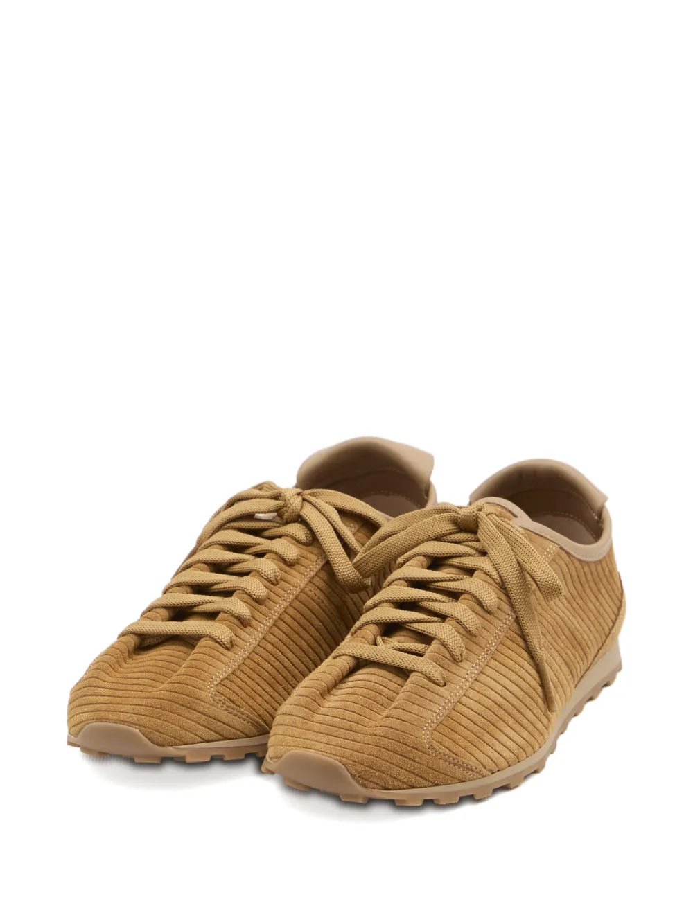 Низкие кроссовки Tennis из тисненой замши JACQUEMUS, коричневый — фото 2