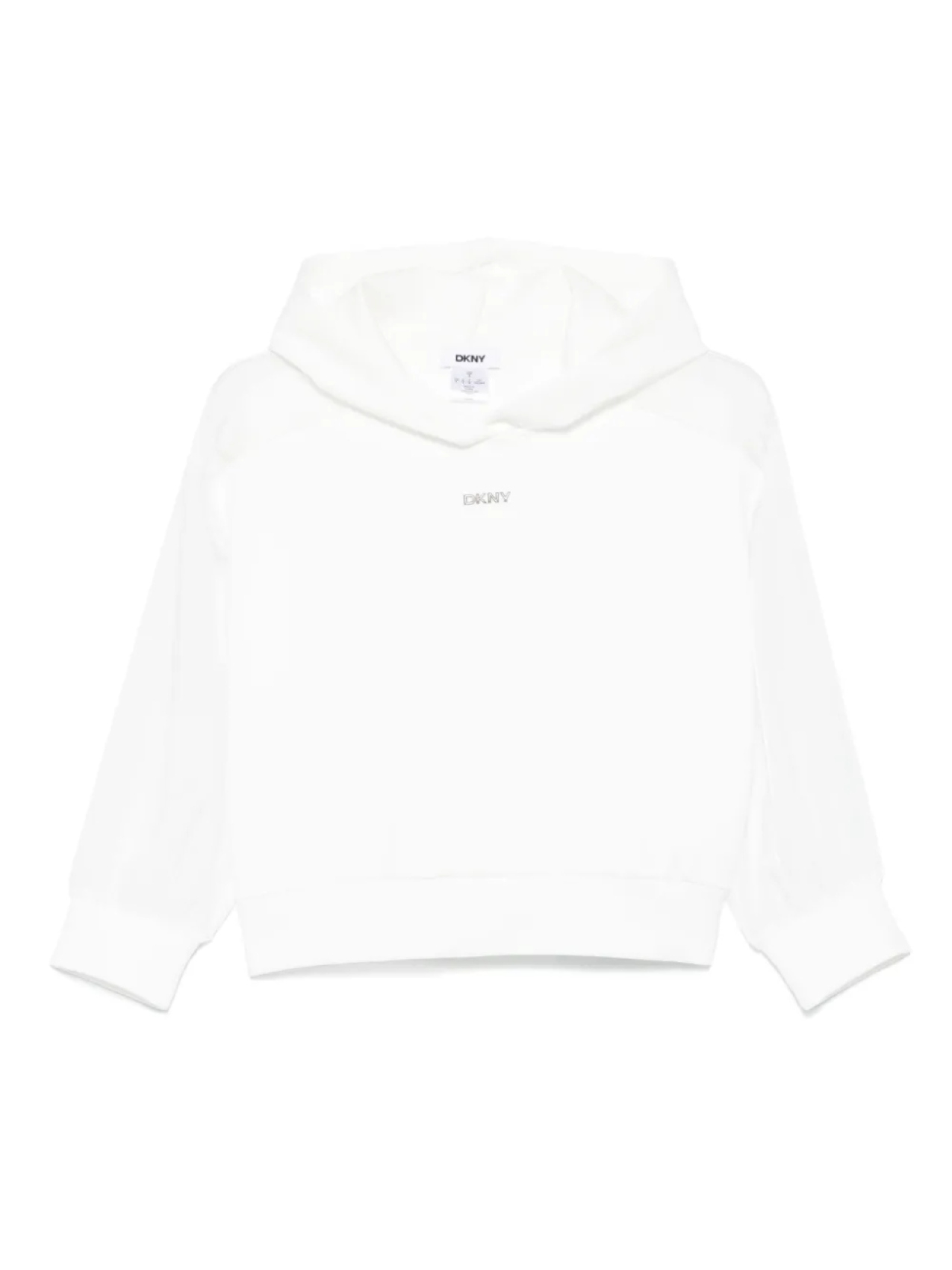

Укороченное худи с логотипом DKNY, белый
