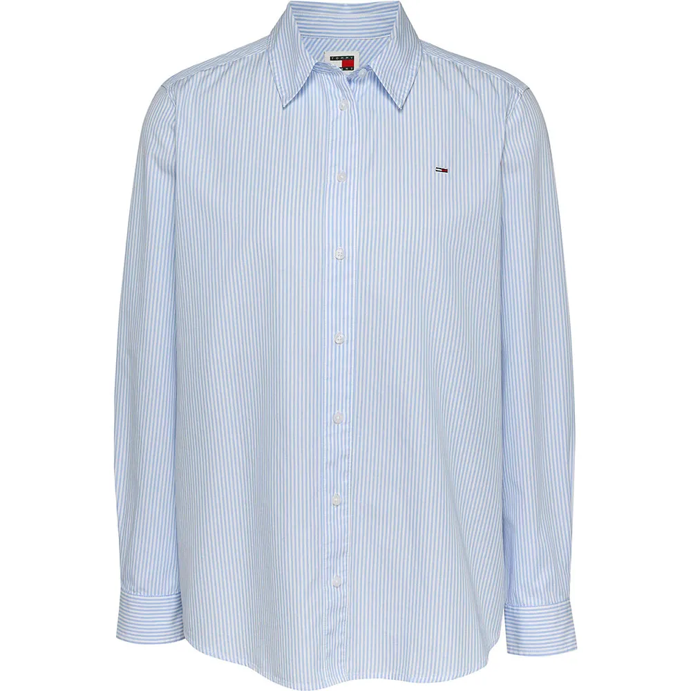 

Рубашка с длинным рукавом Tommy Jeans Essential Relaxed Fit, синий