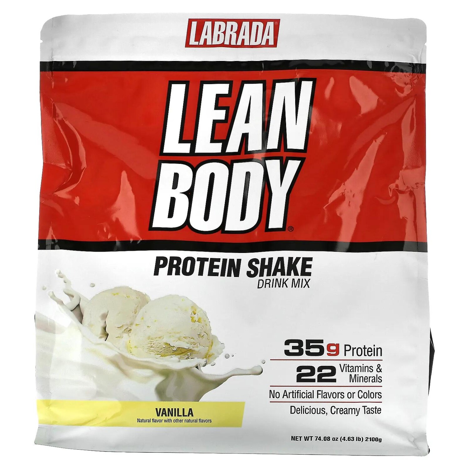 

Labrada Nutrition Lean Body высокопротеиновый котейль заменитель пищи ваниль 4,63 фунта (2100 г)