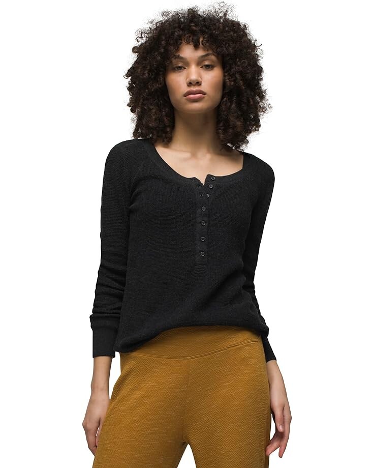 

Свитер Prana Milani Henley, черный