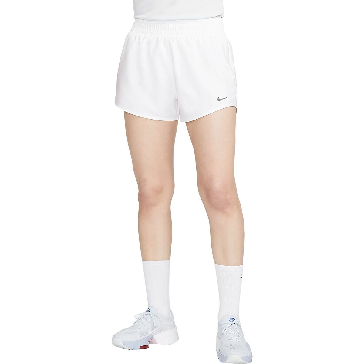 

Короткие шорты one dri-fit на подкладке длиной 3 дюйма Nike, цвет white/reflective silv