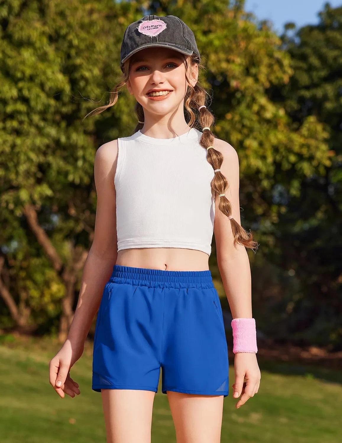 Детские шорты для бега Zaclotre с подкладкой, королевский синий — фото 2