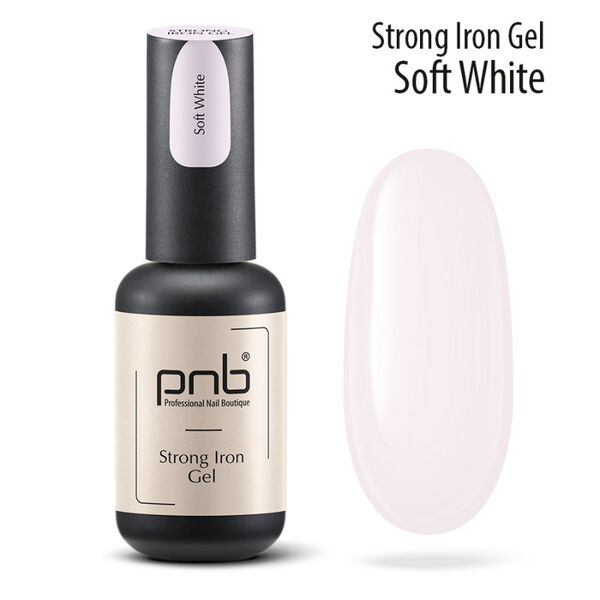 

Гель для моделирования ногтей УФ/LED мягкий белый, 8 мл Pnb Strong iron gel, цвет s117 fairy