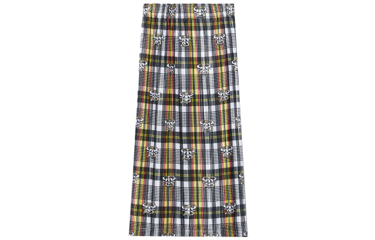 Юбка женская Burberry, повседневная, цветочный принт, желтый — фото 2