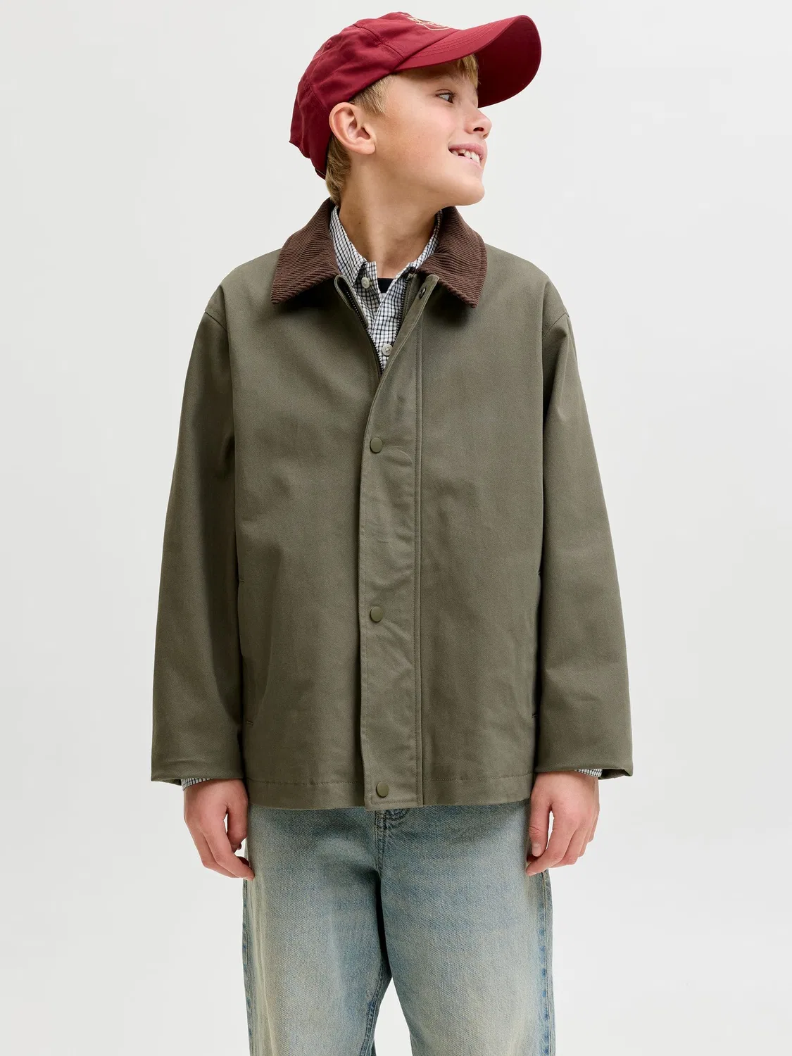 Куртка в стиле workwear, JACK & JONES Junior, dusty olive — фото 2