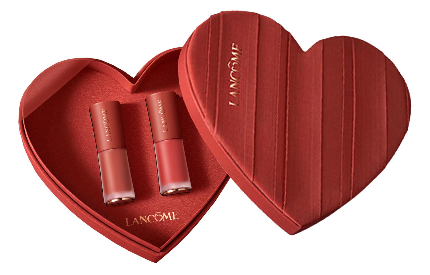 

Lankou nude марля кожаная коробочка блеск для губ мягкий матовый легко растушевывается матовое покрытие тон #313+#275/#313+#312/#275+#279 LANCOME