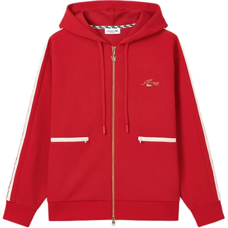 Куртка женская с капюшоном LACOSTE 240/Red, красная
