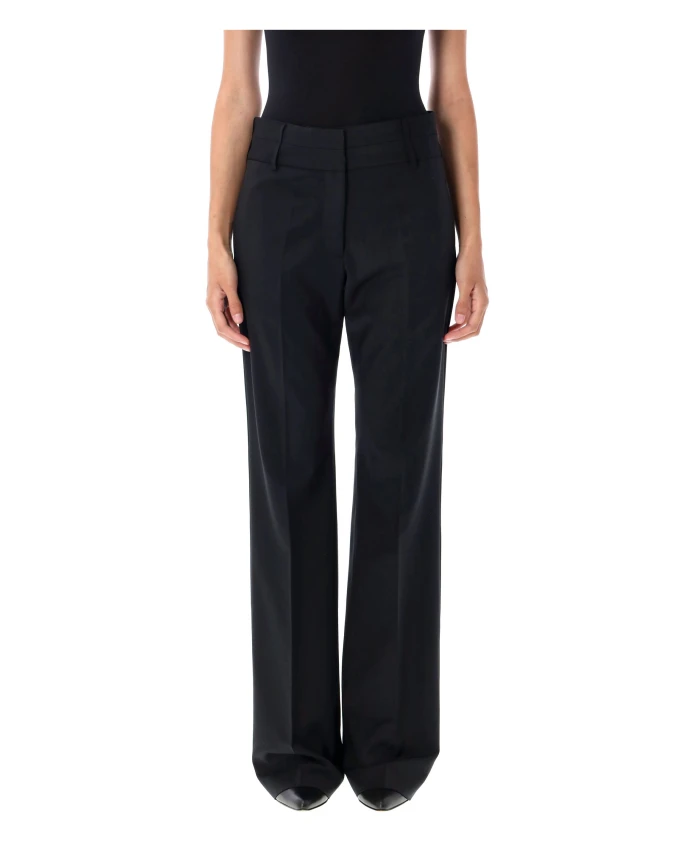 

Черные шерстяные брюки с двойным поясом Remain Birger Christensen, черный