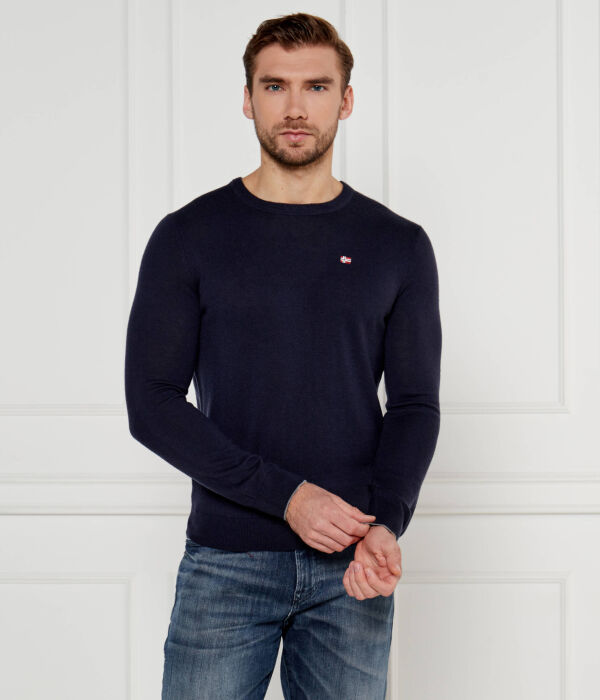 

Шерстяной свитер дамаванд Regular fit Napapijri, синий