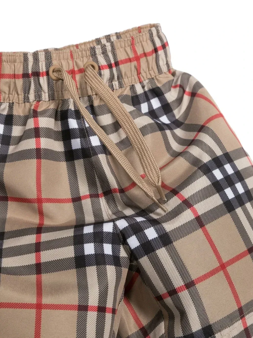 Спортивные шорты в клетку Vintage Check Burberry Kids, бежевый — фото 3