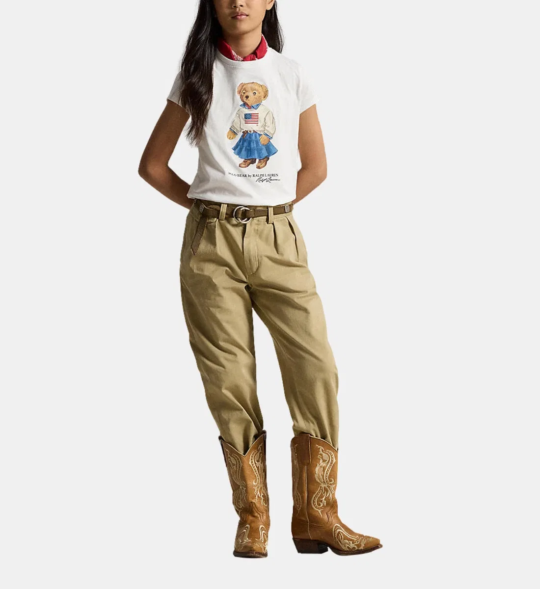 Футболка прямого кроя из хлопка от Polo Ralph Lauren, белый — фото 3