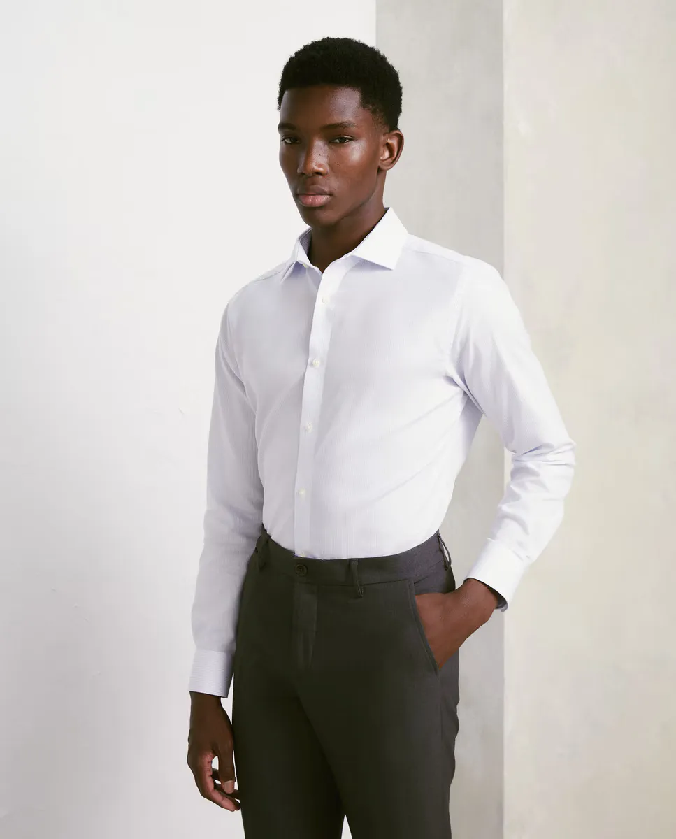 

Мужская рубашка Coolmax в полоску Easy Wear, светло-голубой
