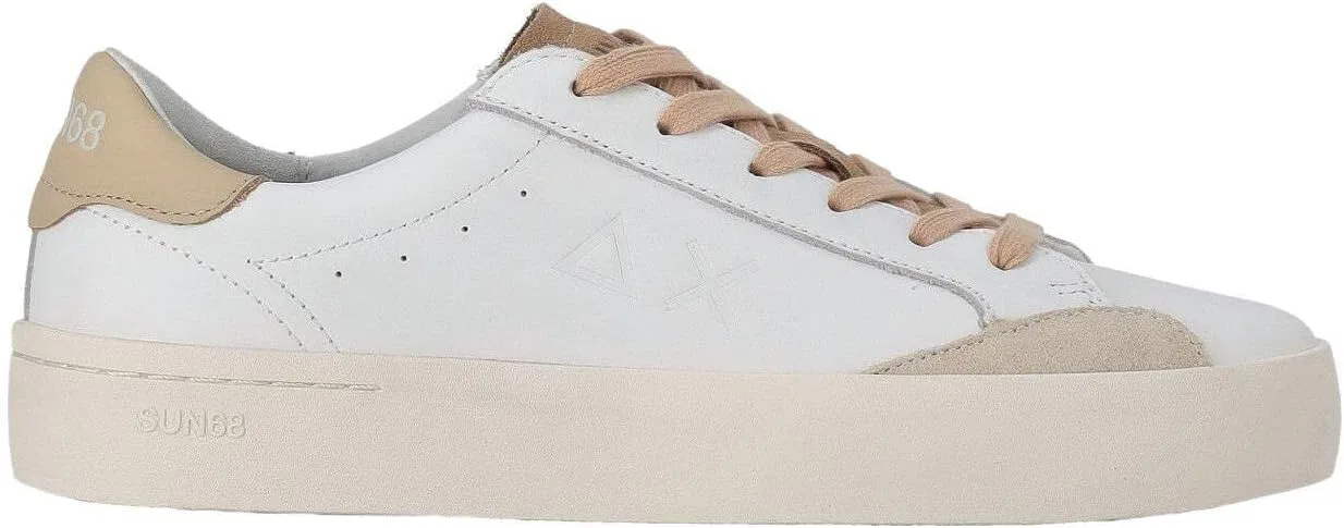 Кожаные кроссовки SUN68 унисекс для улицы, Beige
