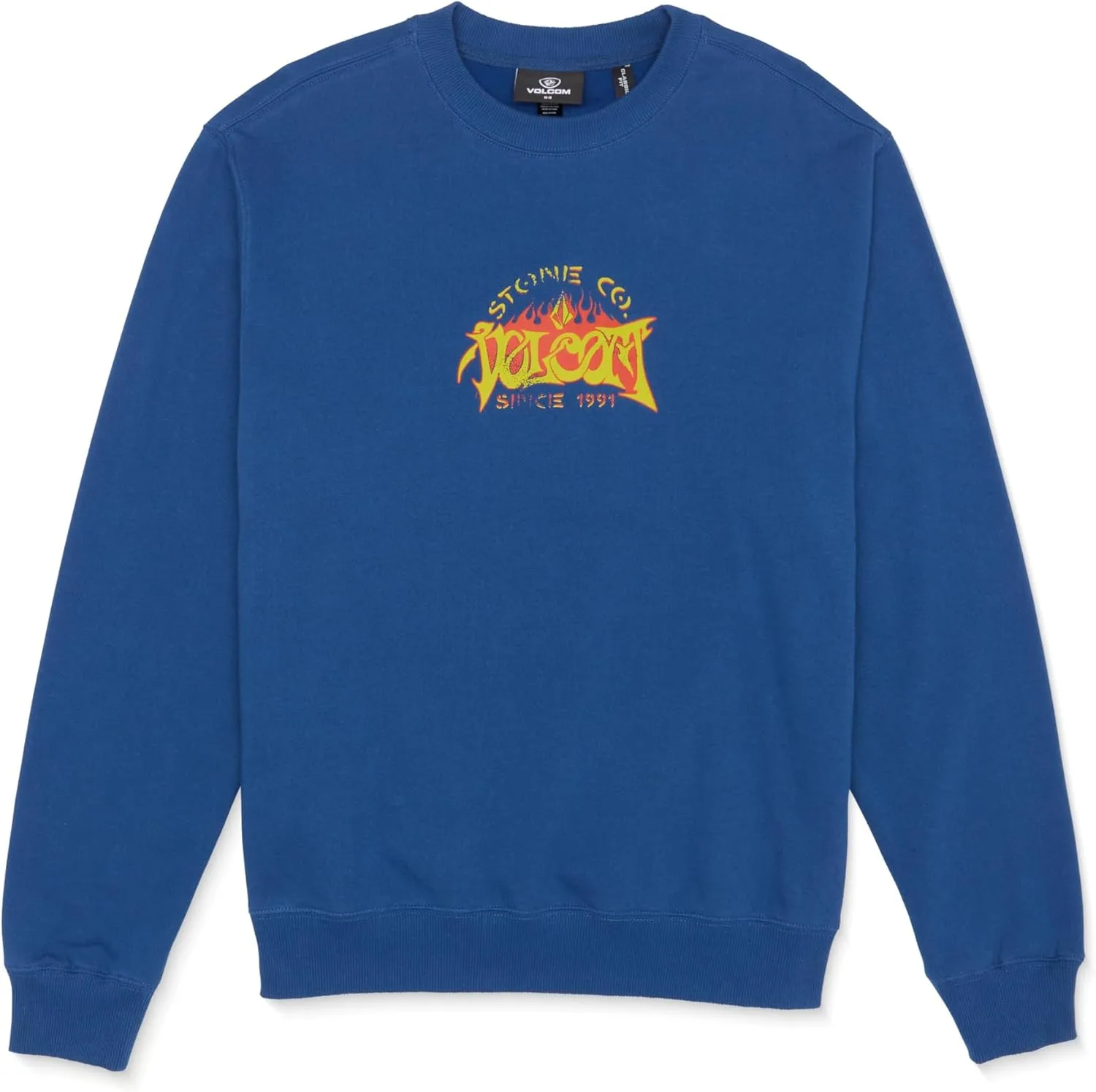

Volcom мужской логотип флис свитшот — мягкий пуловер, мидвейт хлопковый бленд