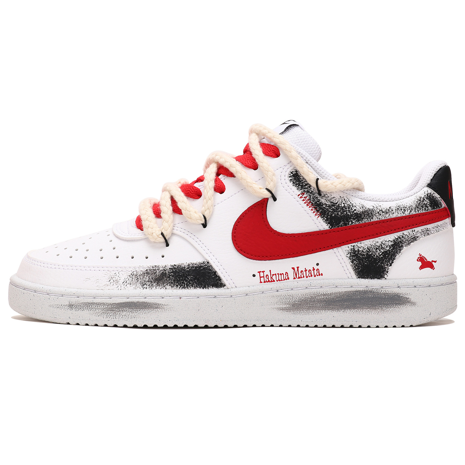 

Nike Кроссовки для скейтбординга Court Vision 1 Abrasion Resistant Low top мужские черно-красные