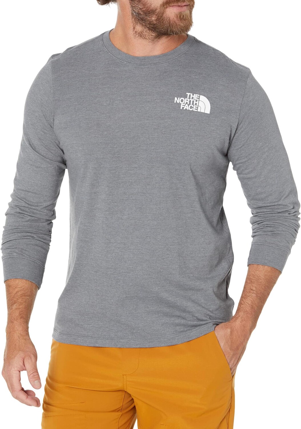 

Футболка Box NSE с длинными рукавами The North Face, цвет TNF Medium Grey Heather/TNF Black