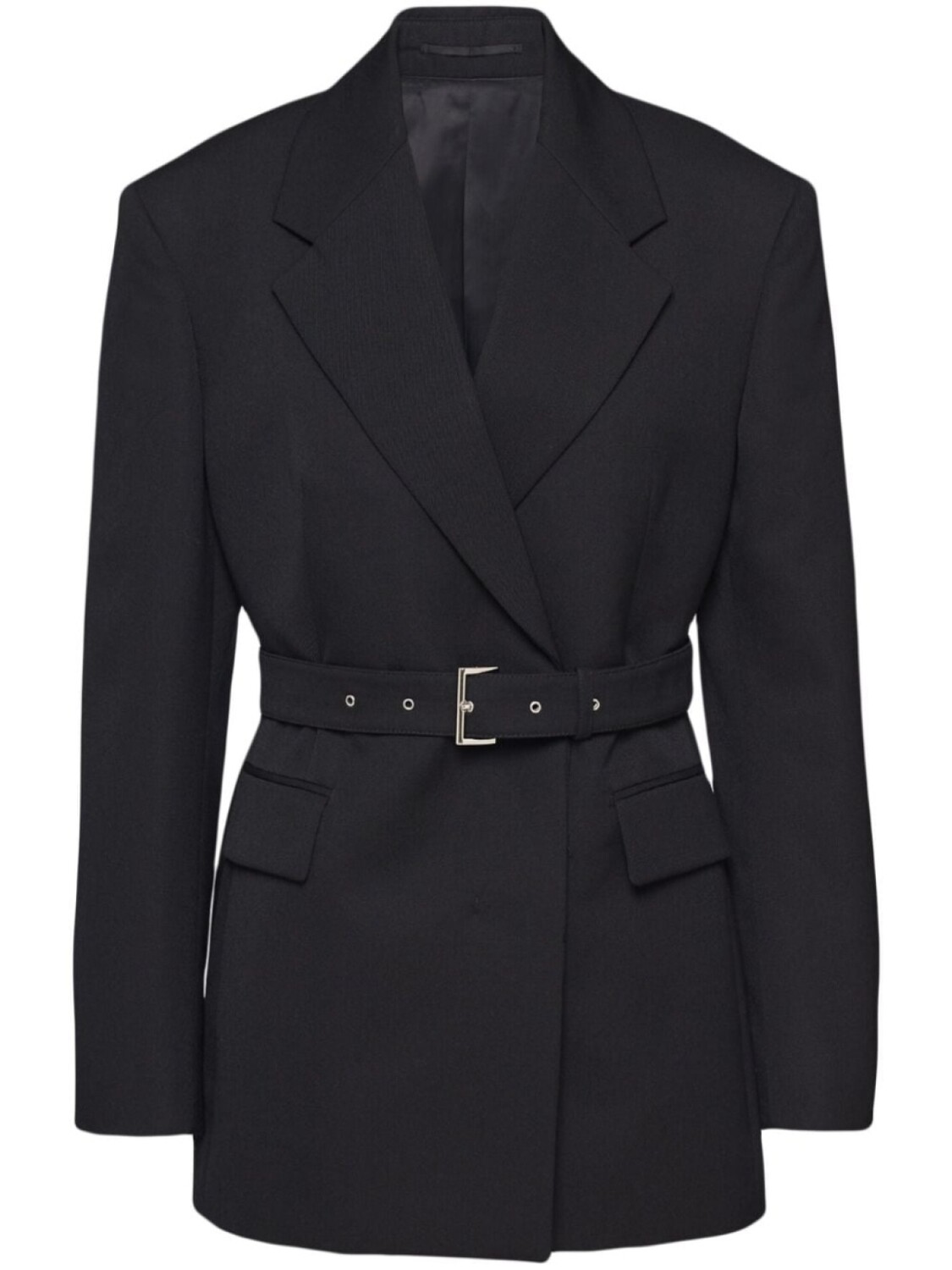 

Prada Single-breasted gabardine jacket, черный