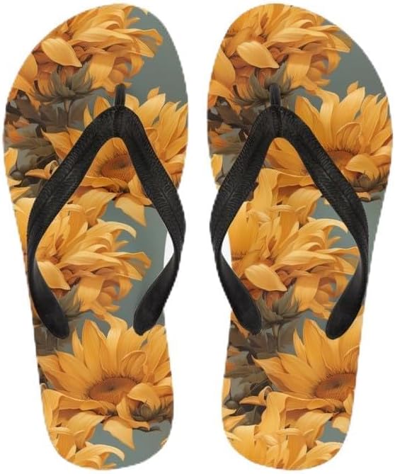 

Женские пляжные шлепанцы Semiouray с камуфляжным принтом, подсолнечник, тюльпан, легкие летние тапочки, сандалии-вьетнамки для отпуска на Гавайях, желтый
