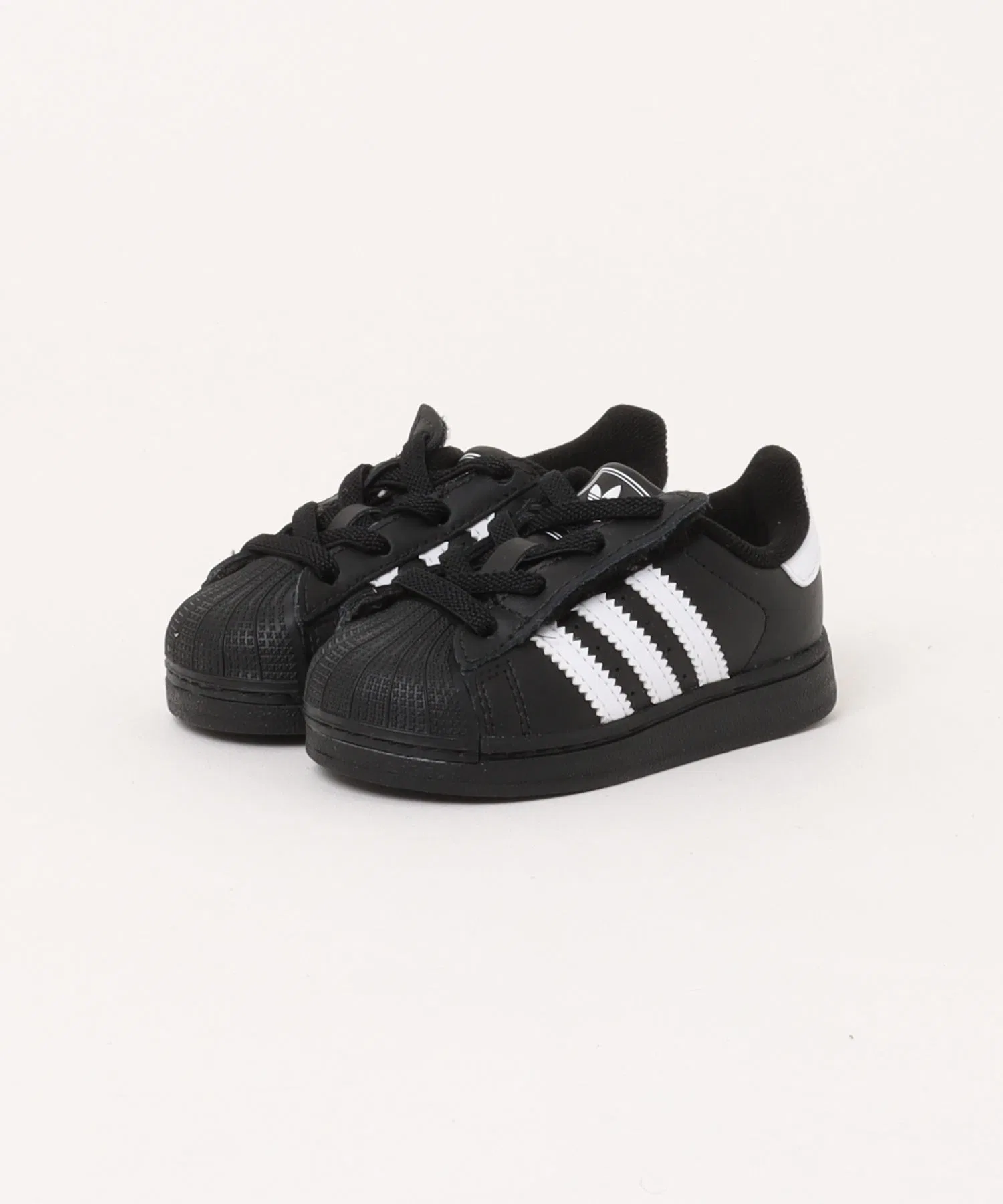 Детские кроссовки Adidas Superstar II CF EL I кожаные чёрные