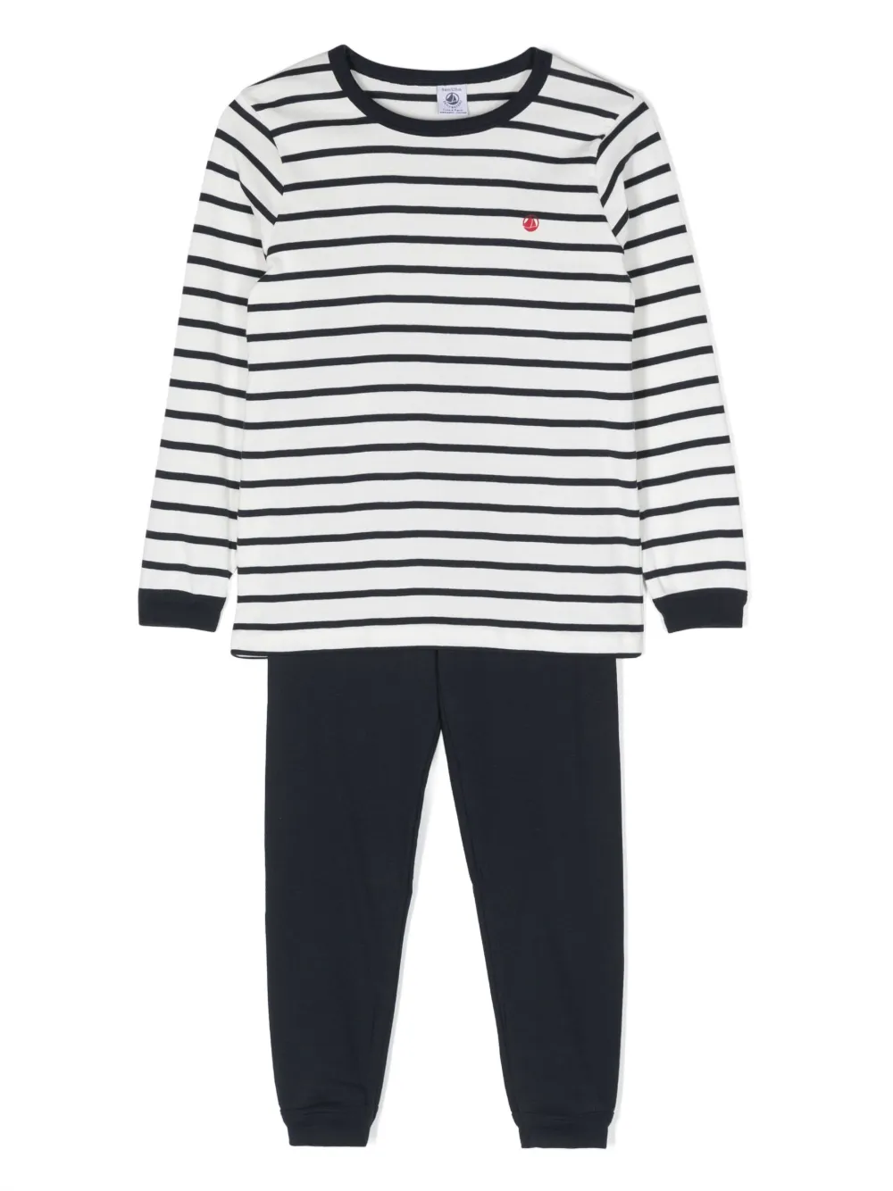 

Комплект из брюк и топа в полоску Petit Bateau, синий