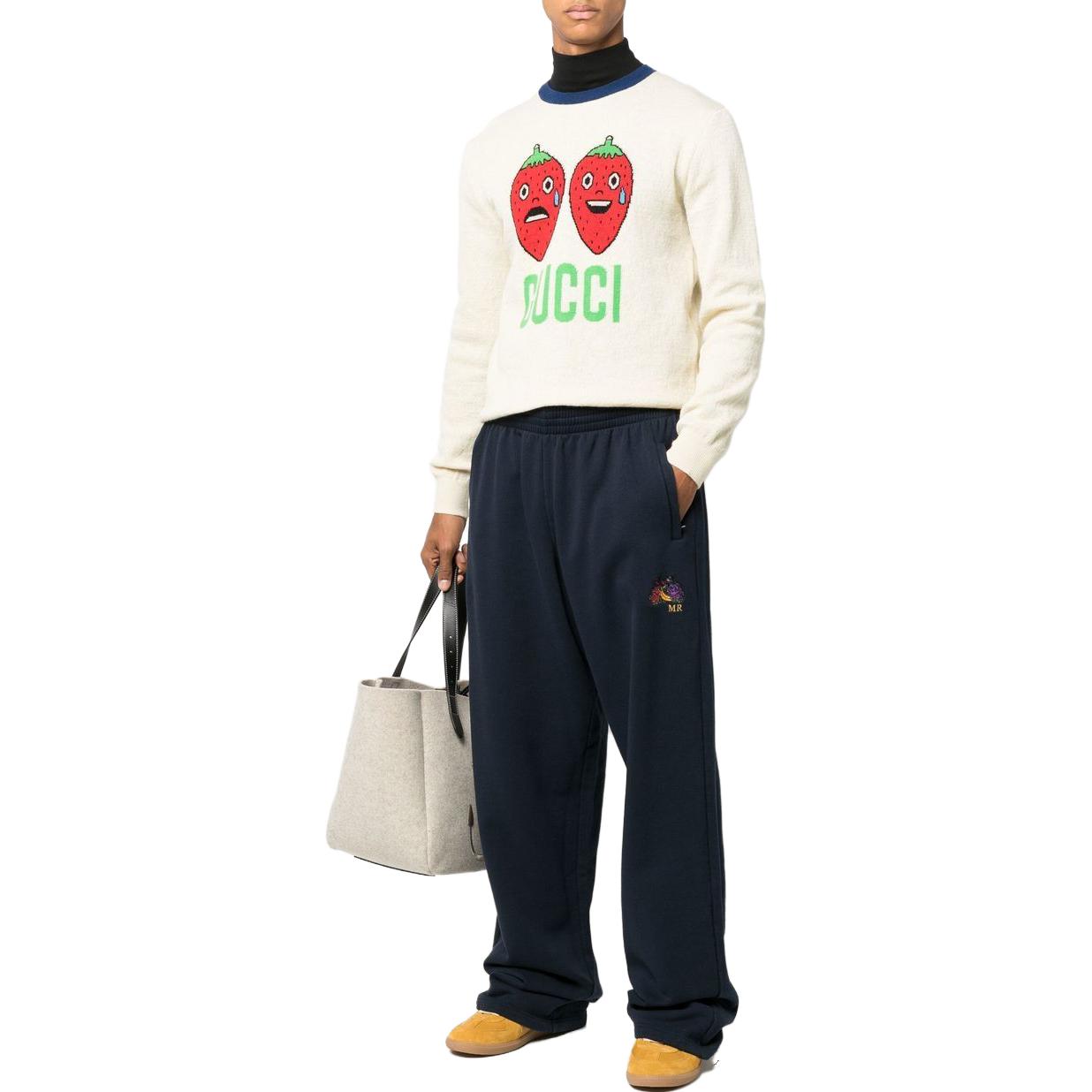 GUCCI Свитер мужской Ecru с круглым вырезом Moderate Others — фото 4