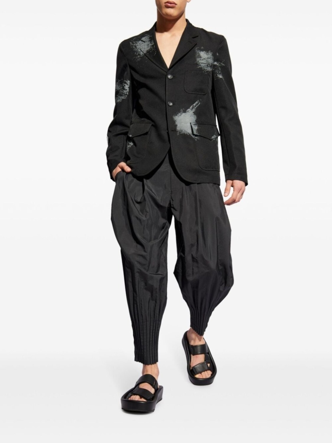 

Comme Des Garçons Shirt однобортный пиджак с принтом, черный