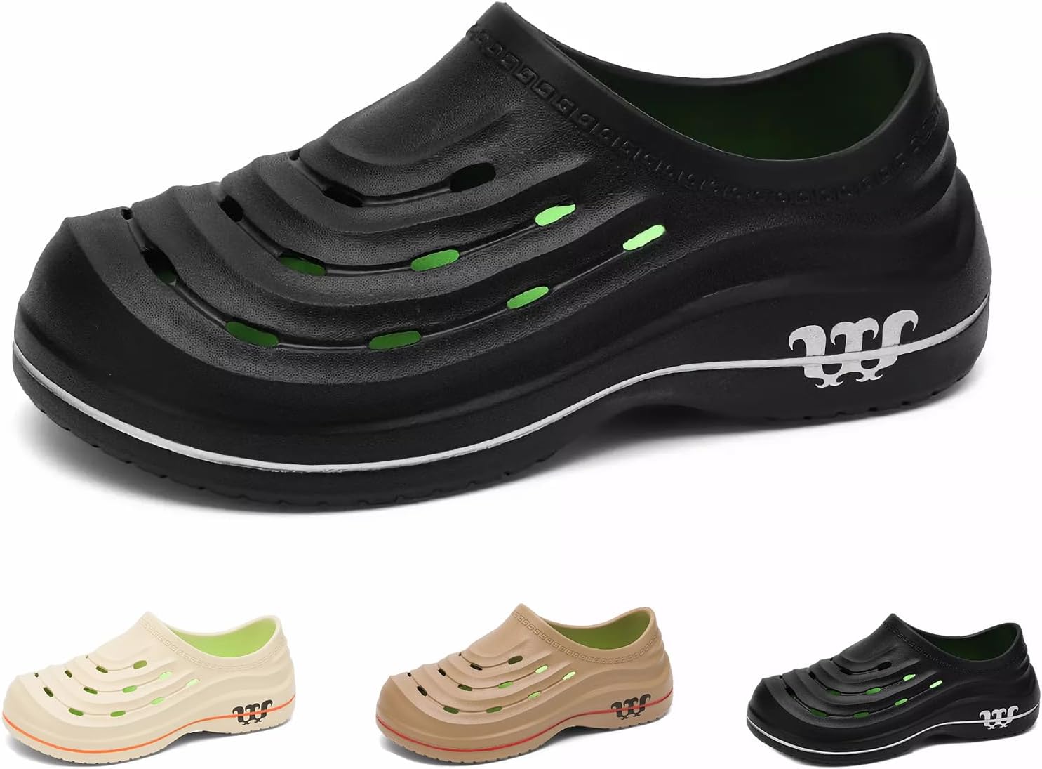 

Кроссовки-шеф для мужчин и женщин Armadillo, нескользящие, стойкие к маслу, водонепроницаемые, легкие сабо для кухни, тапочки-шеф без шнурков Zfezyxa, черный