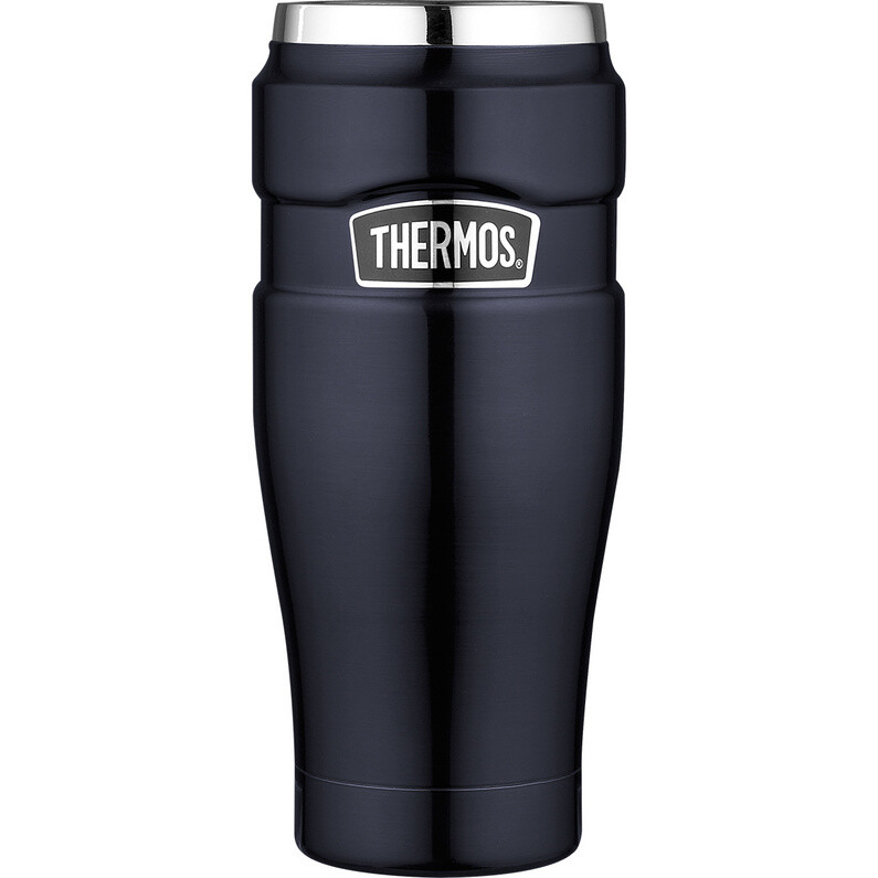 

Изолированная кружка King из нержавеющей стали Thermos, синий
