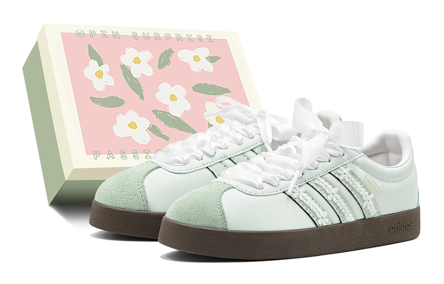 

Adidas Вл Корт Классик Молодёжные Активные Освежающие Теневой Циан Лоу-топ Кэжуал Скейтборд Кроссовки Унисекс Светло-Зелёные, цвет Light Green
