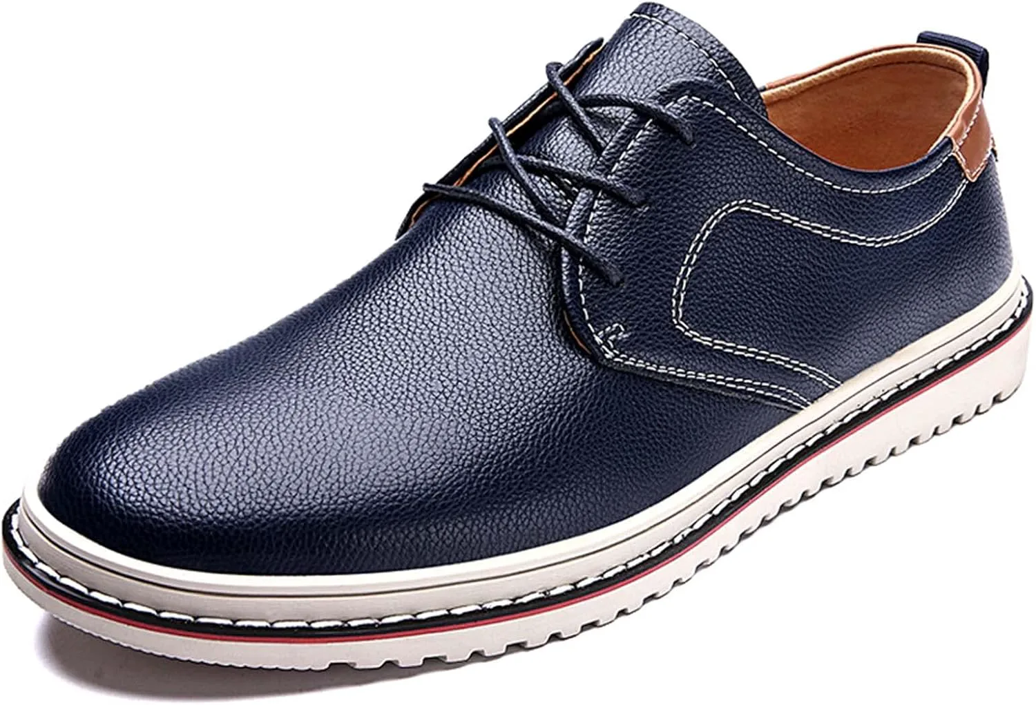 

Мужские повседневные туфли на шнуровке из кожи, офисные оксфорды, удобные лоферы CERYTHRINA, синий