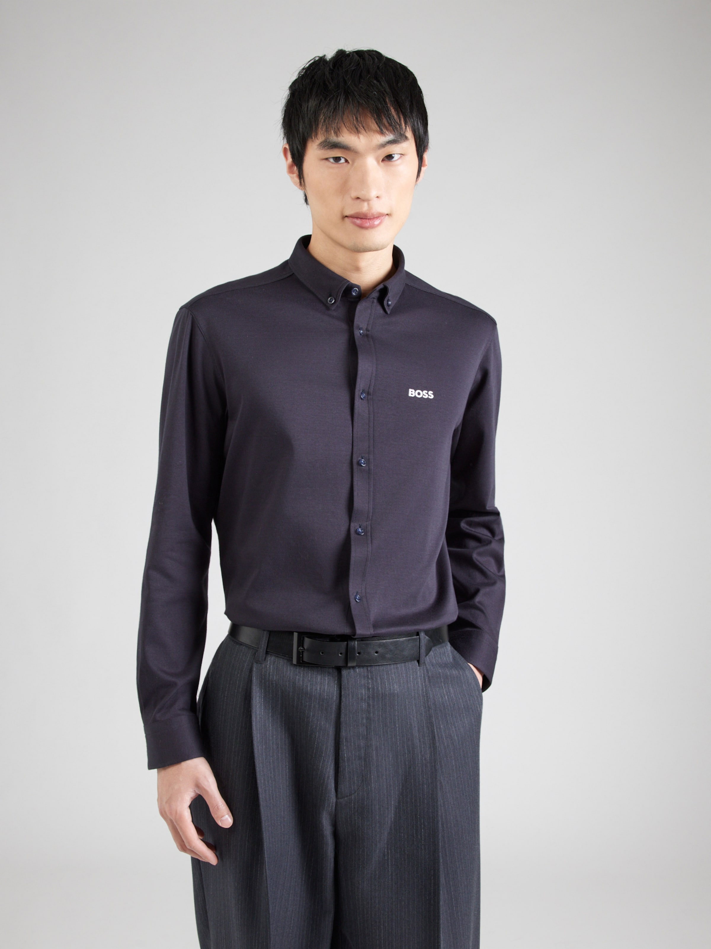 BOSS Рубашка на пуговицах 'Motion' в цвете Marine Blue, Regular fit — фото 3