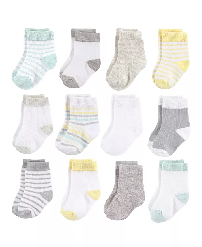 

Мягкие носки Hudson Unisex из хлопковой смеси с плюшем для новорожденных, дизайн унисекс Hudson Baby, желтый