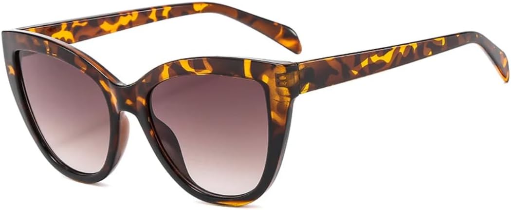 

Популярные модные солнцезащитные очки в крупной оправе «кошачий глаз» для женщин, роскошные, для активного отдыха, путешествий, вечеринок, с защитой от УФ-излучения UV400 TVTBBVV, Leopard Gray