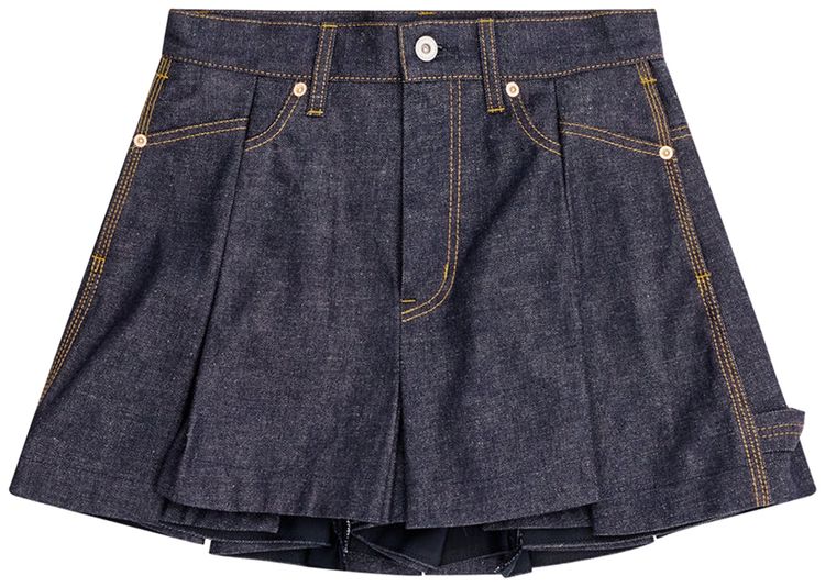 

Шорты Sacai Denim Mix Shorts 'Indigo', синий