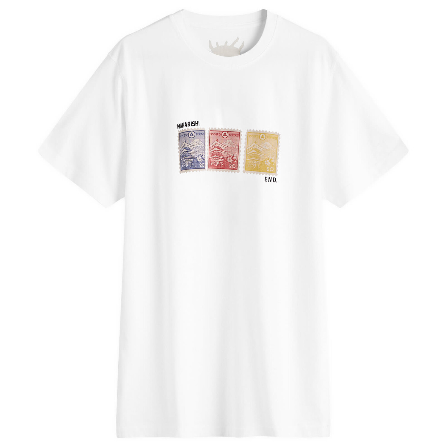 

Футболка End. X Maharishi Mount Fuji Stamp T-Shirt, белый