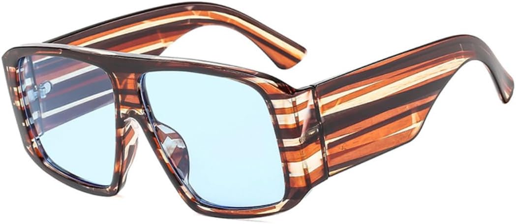 

Солнцезащитные очки в оправе для женщин и мужчин, винтажные солнцезащитные очки в стиле панк, популярные очки для активного отдыха, роскошные дизайнерские очки SZVVBKK, Stripe Blue