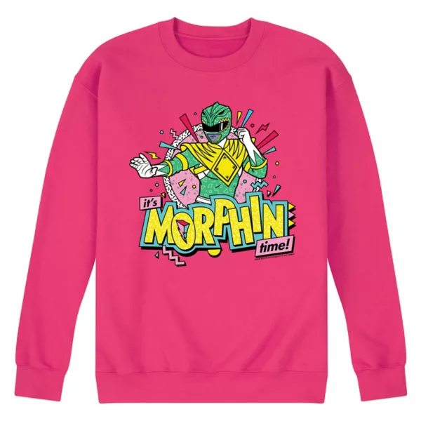 

Мужская флисовая толстовка Power Rangers Morfin Time зеленого цвета Licensed Character, розовый