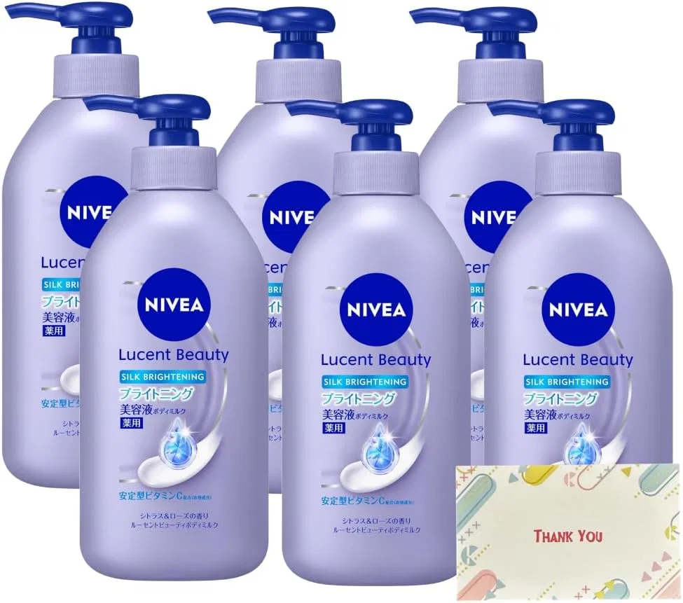 Лосьон для тела осветляющий Kao Nivea Lucent Beauty Silk Brightening Beauty Serum Body Milk, 330 мл, набор 6 шт Kunutonn