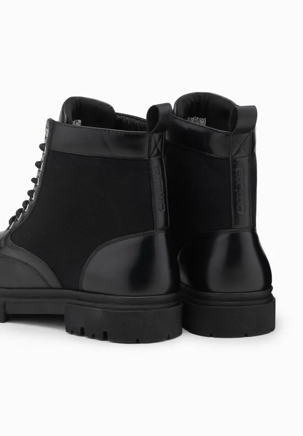 Ботинки-Трусики на шнуровке до щиколотки Ombre, Black — фото 2