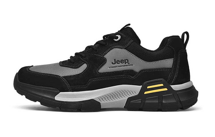

Низкие повседневные кроссовки мужские черно-серые Jeep
